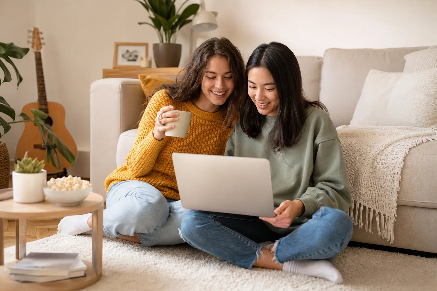 Friends watching movies with high-speed VPN
